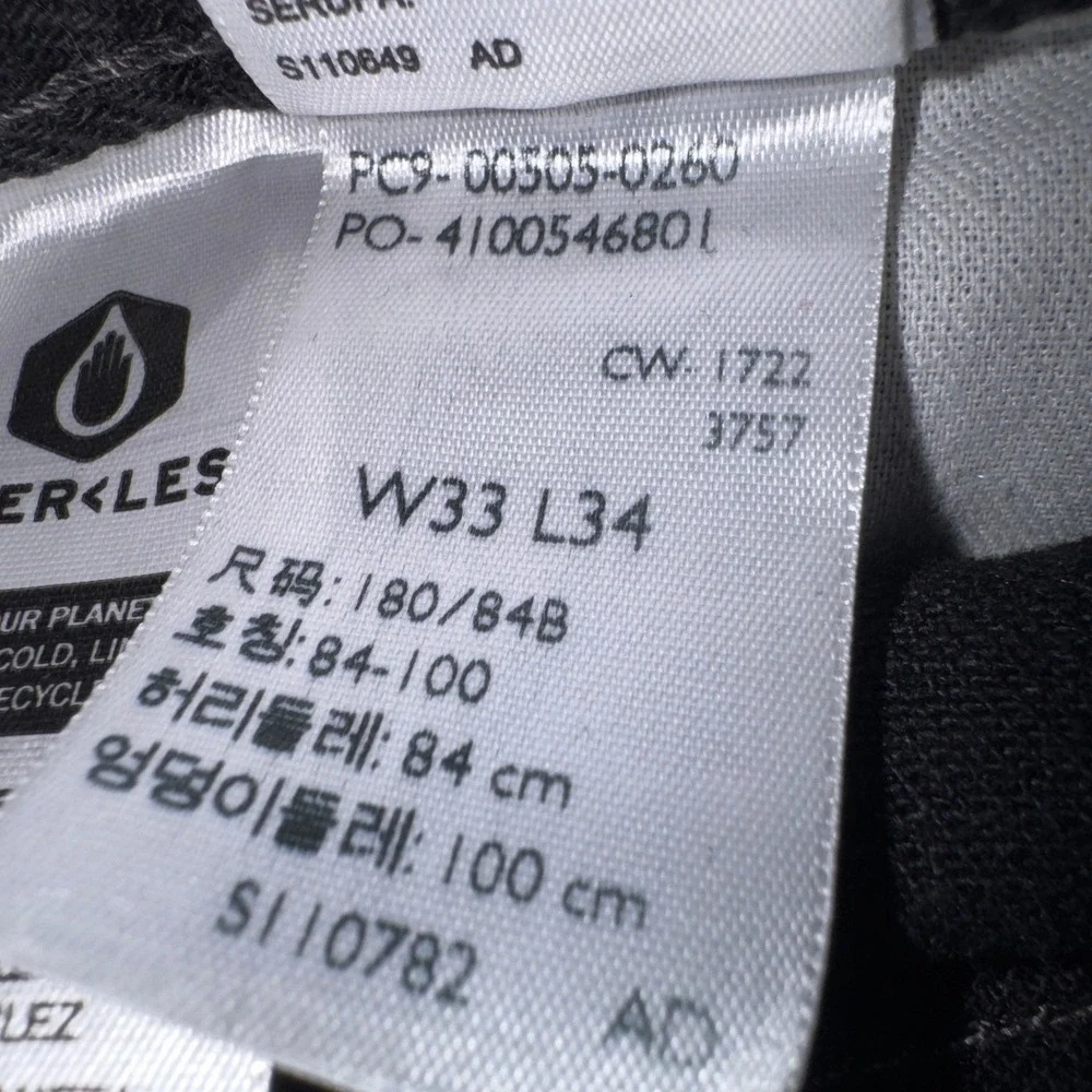 Levis‎ 505 Regular Fit Black Jeans Mens W33 L34 Straight Leg 00505-0260